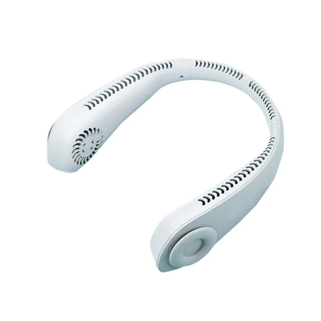 2000mAh Tragbarer Lüfter Nackenbügel Klingenloser Hängender Halsventilator Lazy Neck Hanging Cooler 3-Speeds 360 Grad Verdrehung USB Wiederaufladbar,Weiß 3 2000mAh Tragbarer Lüfter Nackenbügel Klingenloser Hängender Halsventilator Lazy Neck Hanging Cooler 3-Speeds 360 Grad Verdrehung USB Wiederaufladbar,Weiß