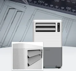 CHiQ 3-in-1 Mobile Klimaanlage CPC07PAP012B Weiß/grau Mit 7000 BTU / 2,02 KW, Für Ca. 25 M², 320 M³ Pro Stunde, Auto Air Swing Funktion -De'Longhi || Rowenta Verkaufsgeschäft 64f4e33d41aebbe100c50a6966b8a6a4