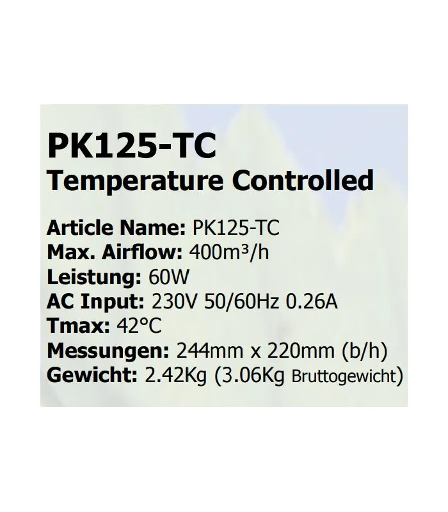 Prima Klima Temp-Control AC-Ventilator 400m³/h 125mm (PK125-TC) 6 Prima Klima Temp-Control AC-Ventilator 400m³/h 125mm (PK125-TC) – Bild 4