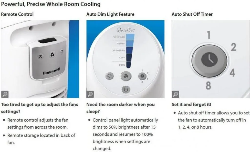 Honeywell Turmventilator HYF260E4 30W Weiß 108421 14 Honeywell Turmventilator HYF260E4 30W Weiß 108421 – Bild 12