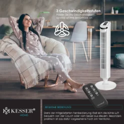 KESSER Turmventilator FERNBEDIENUNG Ventilator LED Display Standventilator Klimaanlage, Farbe:Weiß 15 KESSER Turmventilator FERNBEDIENUNG Ventilator LED Display Standventilator Klimaanlage, Farbe:Weiß -De'Longhi || Rowenta Verkaufsgeschäft 6ca3786bb1bcbf098d1616ddc00366cb