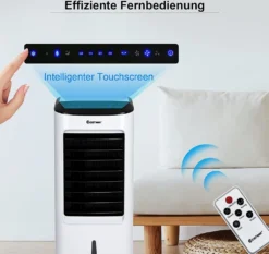 COSTWAY 4in1 Mobile Klimaanlage 65W, 3 Stufen Klimagerät 7L Tank, Inkl. 7,5H Timer, Fernbedienung & 2 Kühlakkus, Luftbefeuchter, Luftreiniger, Ventilator, Luftkühler, Aircooler -De'Longhi || Rowenta Verkaufsgeschäft 6e03778410e692b3524f3991532241bc