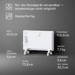 STIEBEL ELTRON Neue Elektroheizung Standgerät Für Ca. 25 M², , Konvektor-Heizung Mit Einfacher Regelung, 2 KW, Energiesparend, Rollen, 204450 12 STIEBEL ELTRON Neue Elektroheizung Standgerät Für Ca. 25 M², , Konvektor-Heizung Mit Einfacher Regelung, 2 KW, Energiesparend, Rollen, 204450 -De'Longhi || Rowenta Verkaufsgeschäft 6f2e706726ce60e76d9914981b8a6302