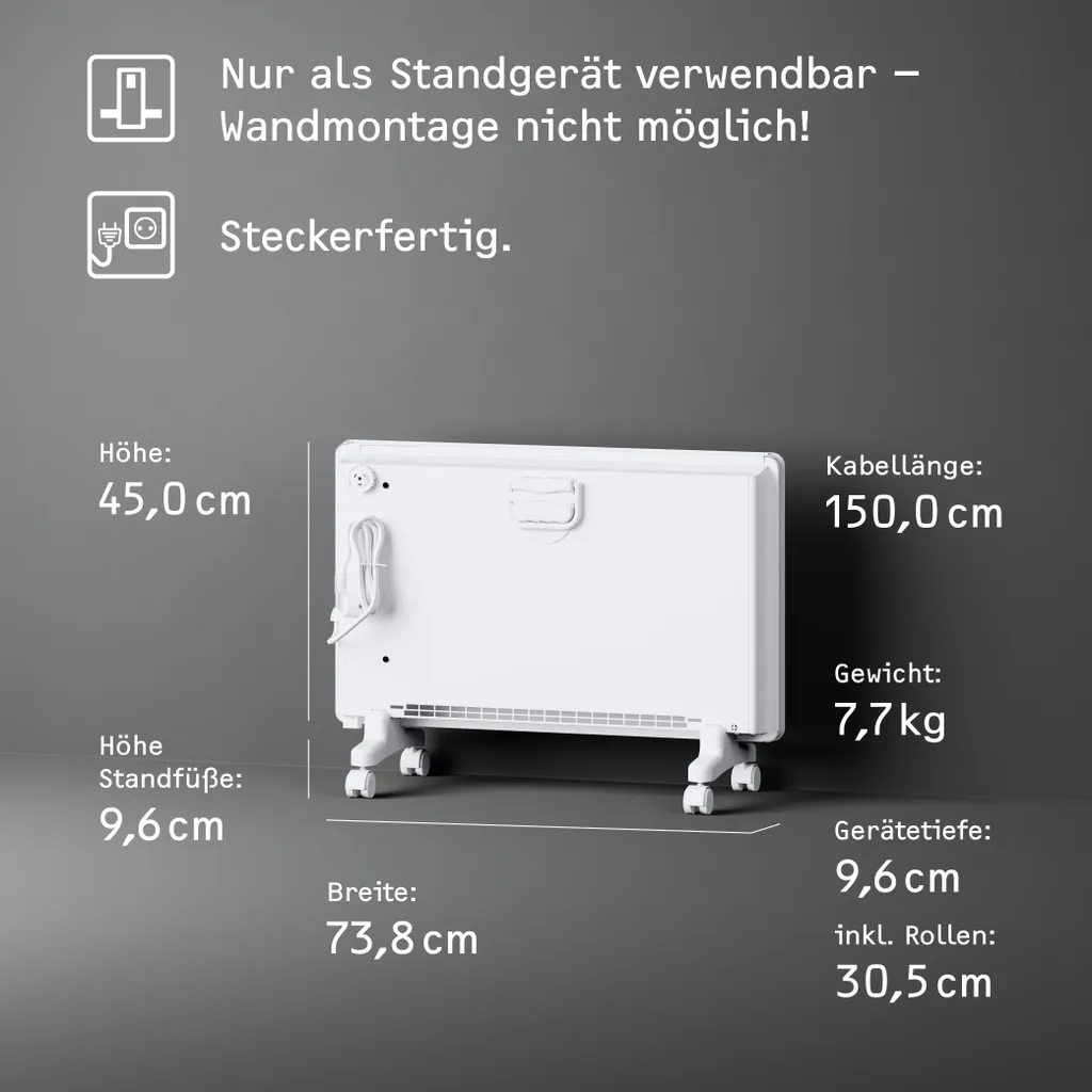 STIEBEL ELTRON Neue Elektroheizung Standgerät Für Ca. 25 M², , Konvektor-Heizung Mit Einfacher Regelung, 2 KW, Energiesparend, Rollen, 204450 7 STIEBEL ELTRON Neue Elektroheizung Standgerät Für Ca. 25 M², , Konvektor-Heizung Mit Einfacher Regelung, 2 KW, Energiesparend, Rollen, 204450 – Bild 5