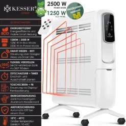 KESSER® Konvektor Elektrische Heizung ECO 2500W Heizkörper Elektroheizung Standheizung Energiesparend Display WiFi App & Fernbedienung Touchscreen - Mobil Radiator 24h Timer Thermostat, Farbe:Weiß 16 KESSER® Konvektor Elektrische Heizung ECO 2500W Heizkörper Elektroheizung Standheizung Energiesparend Display WiFi App & Fernbedienung Touchscreen - Mobil Radiator 24h Timer Thermostat, Farbe:Weiß -De'Longhi || Rowenta Verkaufsgeschäft 6f865cbea9085712eb59d1a088cc78df