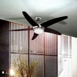 Globo Lighting VENTILATOR Metall Nickel Matt, MDF Wenge, Glas Opal, Fernbedienung, Batterie Inkludiert 2x AAA,, Max. Motorleistung 55W, Optimale Raumnutzung 30m², Abkühlung, Aufheizen, Geschwindigkeitsstufen 80/95/170 RPM, ø: 1320mm, H: 372mm, Exkl. 1x E14 60W 230V 28 Globo Lighting VENTILATOR Metall Nickel Matt, MDF Wenge, Glas Opal, Fernbedienung, Batterie Inkludiert 2x AAA,, Max. Motorleistung 55W, Optimale Raumnutzung 30m², Abkühlung, Aufheizen, Geschwindigkeitsstufen 80/95/170 RPM, ø: 1320mm, H: 372mm, Exkl. 1x E14 60W 230V -De'Longhi || Rowenta Verkaufsgeschäft 6ff7557dcead8d482a5ee3d6f1828c1d