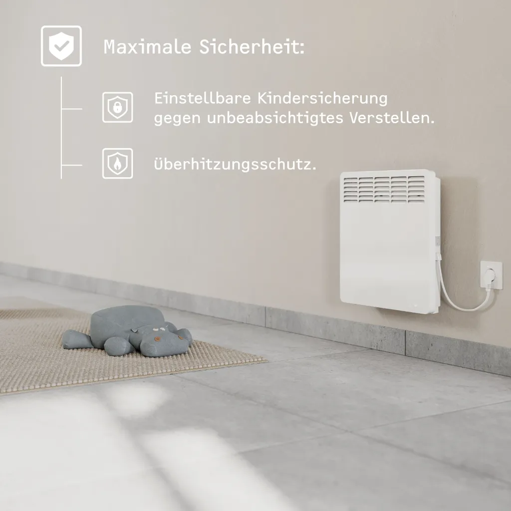 STIEBEL ELTRON Wand-Konvektor CNS 200 Trend Für Ca. 20 M², 2 KW, LC-Display, Wochentimer, Offene Fenster Erkennung, 236528 6 STIEBEL ELTRON Wand-Konvektor CNS 200 Trend Für Ca. 20 M², 2 KW, LC-Display, Wochentimer, Offene Fenster Erkennung, 236528 – Bild 4