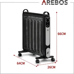 AREBOS Mica Konvektor 2000 W | Wärmewellenheizer | Elektroheizung | Konvektor-Heizung | Mobile Elektroheizung Energiesparend | Leise Heizung | Mobiler Elektro Heizlüfter Mit 2 Heizstufen | Schwarz 21 AREBOS Mica Konvektor 2000 W | Wärmewellenheizer | Elektroheizung | Konvektor-Heizung | Mobile Elektroheizung Energiesparend | Leise Heizung | Mobiler Elektro Heizlüfter Mit 2 Heizstufen | Schwarz -De'Longhi || Rowenta Verkaufsgeschäft 714c1395c8912bc72a3dbcdb2736b444