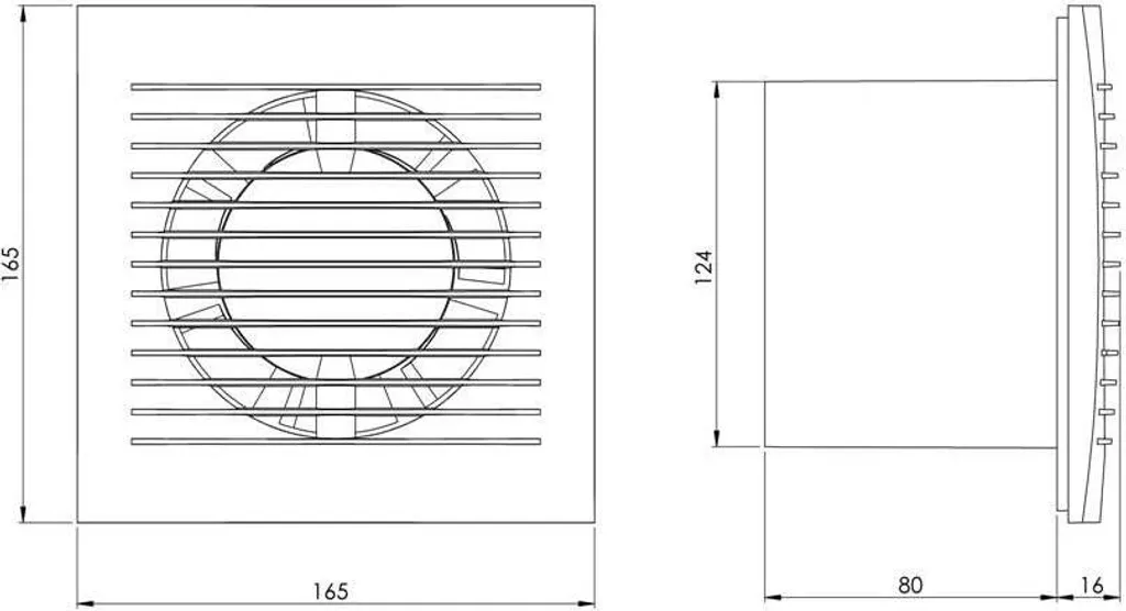 Abluftventilator Ø 125mm Mit Lichtschalter-Aktivierung Bad Lüfter Ventilator 4 Abluftventilator Ø 125mm Mit Lichtschalter-Aktivierung Bad Lüfter Ventilator – Bild 2