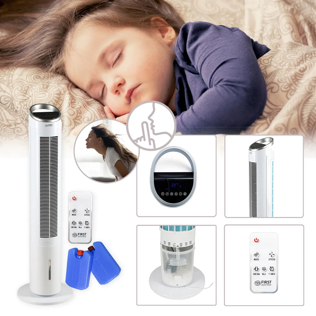 TZS First Austria FA-5560-4 Aircooler Silent Tower Lüfter Stehend - 60W - Weiß 16 TZS First Austria FA-5560-4 Aircooler Silent Tower Lüfter Stehend - 60W - Weiß – Bild 14