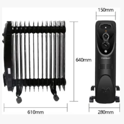 Aigostar Ölradiator Energiesparend 2500W Elektrische Heizung Mobile Ölgefüllter Elektro Heizkörper, Radiator 13 Rippen, 3 Heizstufen, Thermostat Überhitzungsschutz, Schwarz 14 Aigostar Ölradiator Energiesparend 2500W Elektrische Heizung Mobile Ölgefüllter Elektro Heizkörper, Radiator 13 Rippen, 3 Heizstufen, Thermostat Überhitzungsschutz, Schwarz -De'Longhi || Rowenta Verkaufsgeschäft 73cd96c6fafc44286225421f1ea3919d