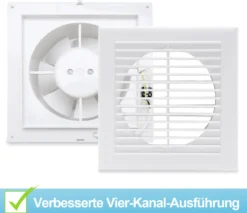 EINFEBEN Badlüfter Einbauventilatoren Küche Wandlüfter Abluftventilatoren Absaugventilatoren Mit Rückflussleitblech 100mm -De'Longhi || Rowenta Verkaufsgeschäft 75de9f610d5d661ea04f246c530453f6