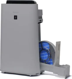 SHARP UA-HD50E-L Luftreiniger (mit Befeuchtungsfunktion, Verbesserung Der Luftqualität, Ideal Für Allergiker, Drei Stufen Filtersystem, HEPA-Filter, Räume Bis Zu 38 M²) Hellgrau [Energieklasse A] -De'Longhi || Rowenta Verkaufsgeschäft 780d434aec518f2f8da343ab2713e574