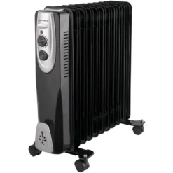 GUTFELS HR 32011 Sw, 1,45 M, Flur, Schwarz, Silber, Drehregler, 2500 W, 1000 W