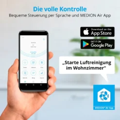 MEDION Smarter Luftreiniger (UV-Licht, HEPA H13 Filter, Reduziert Verunreinigungen Aerosole Pollen Staub Tierhaare, Bis 34 M², Schlaffunktion, App-Steuerung, Luftqualitätsanzeige, 35 Watt, MD 19878) 19 MEDION Smarter Luftreiniger (UV-Licht, HEPA H13 Filter, Reduziert Verunreinigungen Aerosole Pollen Staub Tierhaare, Bis 34 M², Schlaffunktion, App-Steuerung, Luftqualitätsanzeige, 35 Watt, MD 19878) -De'Longhi || Rowenta Verkaufsgeschäft 7c3724b2aca6f70527b8e49a8a7e192c