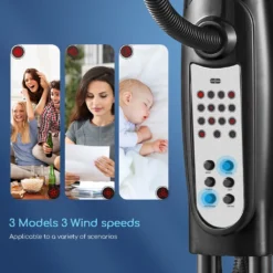 Aigostar Breeze Standventilator Mit Wasserzerstäuber, Ventilator Mit Fernbedienung, Lüfter Mit 3 Modi, Verstellbarer Neigungswinkel, Metall, Schwarz -De'Longhi || Rowenta Verkaufsgeschäft 7c55d873d2a6d13c9d14a8356f6aa60d