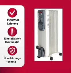 JUNG DAYE15 Heizung Elektrisch Mit Thermostat, 7 Lamellen, Ölradiator & Konvektor, 1500 Watt Energiesparend, Mobile Elektroheizung, Bis 25qm 10 JUNG DAYE15 Heizung Elektrisch Mit Thermostat, 7 Lamellen, Ölradiator & Konvektor, 1500 Watt Energiesparend, Mobile Elektroheizung, Bis 25qm -De'Longhi || Rowenta Verkaufsgeschäft 7e90d9f786e84958bd0ac901ef869da2