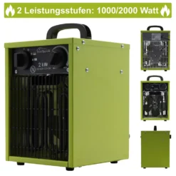 Tronitechnik TT-EIH-152 Heizgerät Heizlüfter Heizung 2.000 Watt, Tragegriff, Stahl, Stufenlose Thermosteuerung