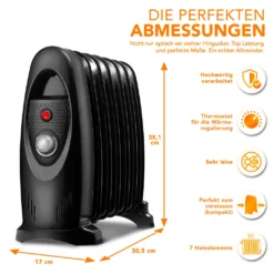 Ölradiator 600W Elektroheizung 7 Rippen Radiator Heizkörper Heizung Mit Timer -De'Longhi || Rowenta Verkaufsgeschäft 7fbadbc7f173db01313970c95ec0bd7a