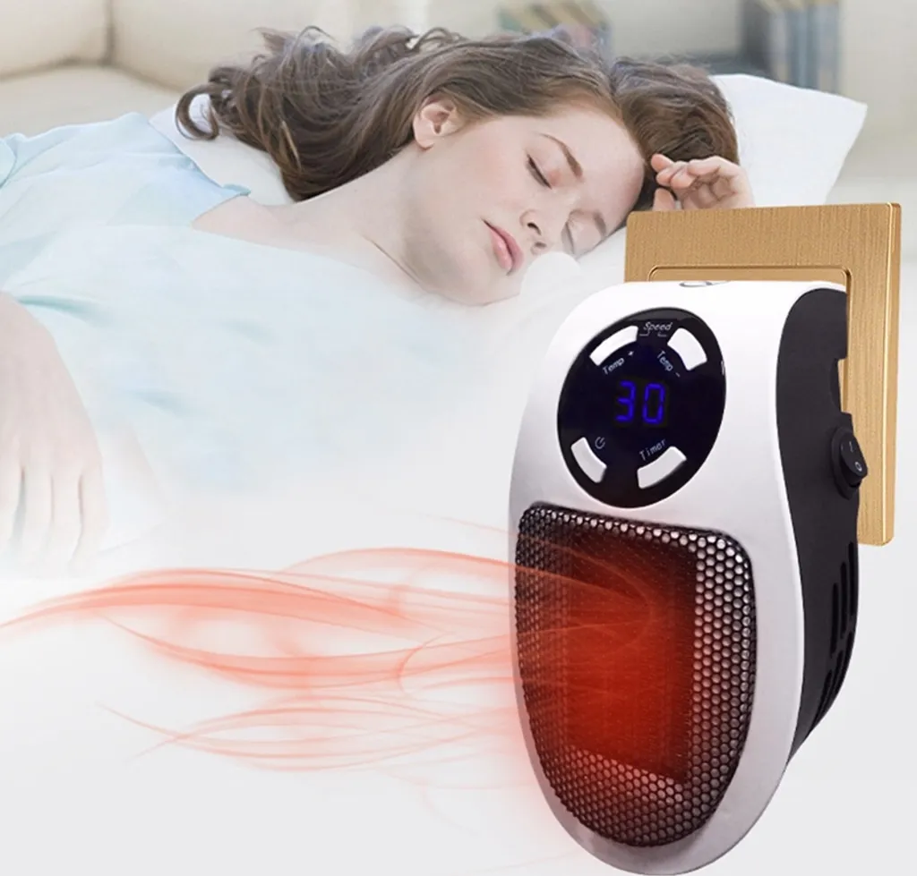 2 STÜCKE 500W 220V Steckdosen Heizlüfter Mini Heizung | Elektroheizer Mit Fernbedienung | Heizgerät 8 2 STÜCKE 500W 220V Steckdosen Heizlüfter Mini Heizung | Elektroheizer Mit Fernbedienung | Heizgerät – Bild 6