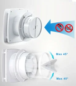 Badlüfter Nachlauffunktion Timer Ø 100mm Ventilator Mit Rückflussleitblech Wandlüfter Luftzufuhr 95r [m³/h] Weiß -De'Longhi || Rowenta Verkaufsgeschäft 80799628f8e76e4aecfbc3cc47fba1fb