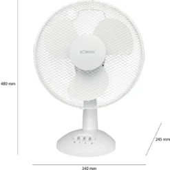 Bomann Tischventilator VL 1138 CB 30cm 40W Weiß -De'Longhi || Rowenta Verkaufsgeschäft 8397178386d216051872acd2cf6e4105