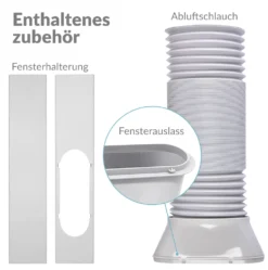 Blaupunkt Klimagerät ARRIFANA 1414L, Mobile Klimaanlage Für Zuhause, Büro Oder Wohnwagen, Wohnmobil [Energieklasse A/A+]. 14000 BTU (4 KW) -De'Longhi || Rowenta Verkaufsgeschäft 8582fe18bc697023d052a3486b44806f