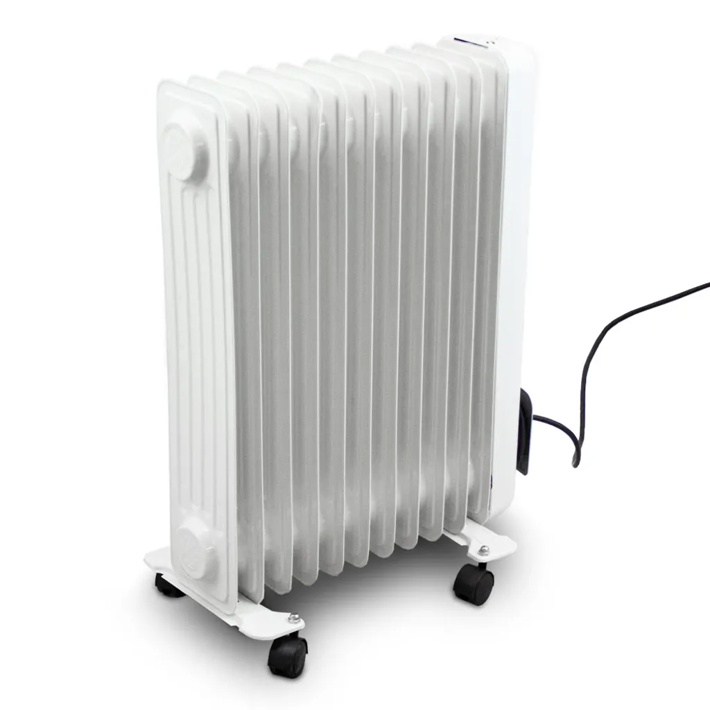 Teesa Elektrischer Ölradiator TSA8037-2, 2500W 11 Rippen, Weiß 4 Teesa Elektrischer Ölradiator TSA8037-2, 2500W 11 Rippen, Weiß – Bild 2