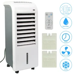 AREBOS, 4in1 Aircooler Luftkühler, Luftreiniger, Luftbefeuchter, Ventilator, Mobile Klimaanlage, 4,5L