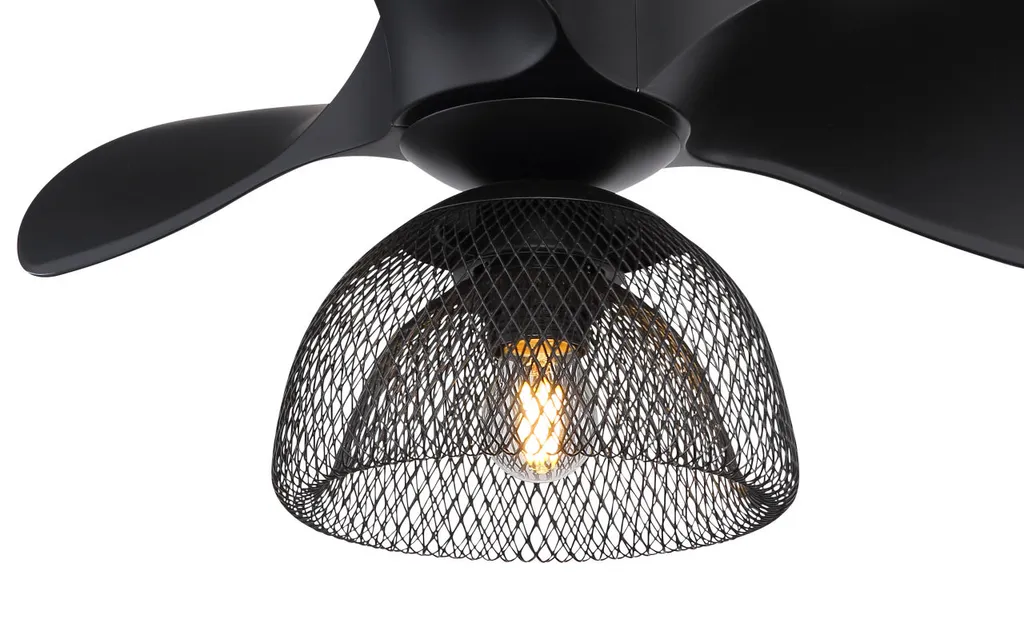 Globo Lighting JACKIE Deckenventilator Metall Schwarz Matt, 1xE27, 03560 5 Globo Lighting JACKIE Deckenventilator Metall Schwarz Matt, 1xE27, 03560 – Bild 3