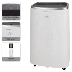Clatronic Mobile Klimaanlage/Klimagerät (smart Home) CL 3750; Amazon Alexa & Google Assistant; 12.000 BTU/h 3in1 Kühlen, Mit Abluftschlauch; Fernbedienung; Weiß -De'Longhi || Rowenta Verkaufsgeschäft 8d9ef7f9843237a026b4a7c99e317c70