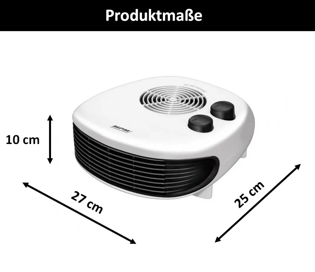 MPM MUG-20, Haushaltslüfter Ohne Lamellen, Indoor, Flur, Weiß, Drehregler, 2000 W 7 MPM MUG-20, Haushaltslüfter Ohne Lamellen, Indoor, Flur, Weiß, Drehregler, 2000 W – Bild 5