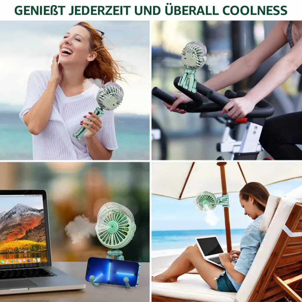 CMYBABEE USB Ventilator Handventilator Mini Fan, Ventilator Und Befeuchter 2 In 1 Design Clip Ventilator Für Kinderwagen, Zuhause & Büro 7 CMYBABEE USB Ventilator Handventilator Mini Fan, Ventilator Und Befeuchter 2 In 1 Design Clip Ventilator Für Kinderwagen, Zuhause & Büro – Bild 5