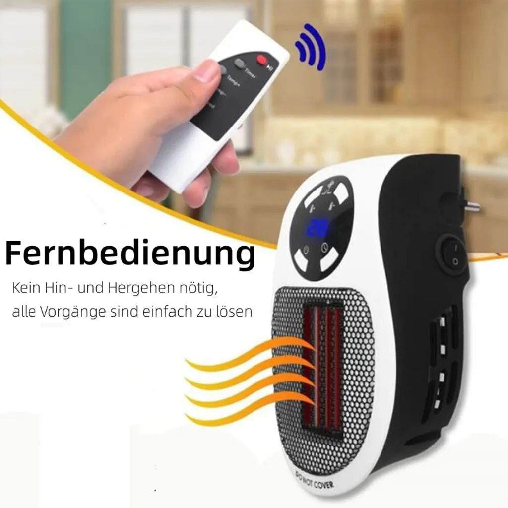 2er 500W 220V Steckdosen Heizlüfter Mini Heizung | Elektroheizer | Heizgerät Elektroheizer Plug In Heater Heizgerät Energie Sparen Mit Fernbedienung 6 2er 500W 220V Steckdosen Heizlüfter Mini Heizung | Elektroheizer | Heizgerät Elektroheizer Plug In Heater Heizgerät Energie Sparen Mit Fernbedienung – Bild 4