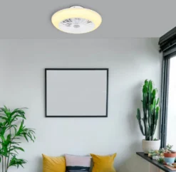 Globo Lighting Deckenventilator Metall Weiß, Matt, Kunststoff Opal, Kunststoff Weiß, Mehrere Stufen über Wandschalter, Memoryfunktion, Weitere Funktionen: NEW, 3 Stufen: Licht/Ventilator/beides, Max. Motorleistung 5W, Optimale Raumnutzung 7m², Abkühlung, Geschwindigkeitsstufen 1500 RPM, ø: 300mm, H: 120mm, Inkl. LED 18W 230V, 2100lm Source, 1400lm Output, 3000K -De'Longhi || Rowenta Verkaufsgeschäft 9445a759254012000d079cbb320617a9