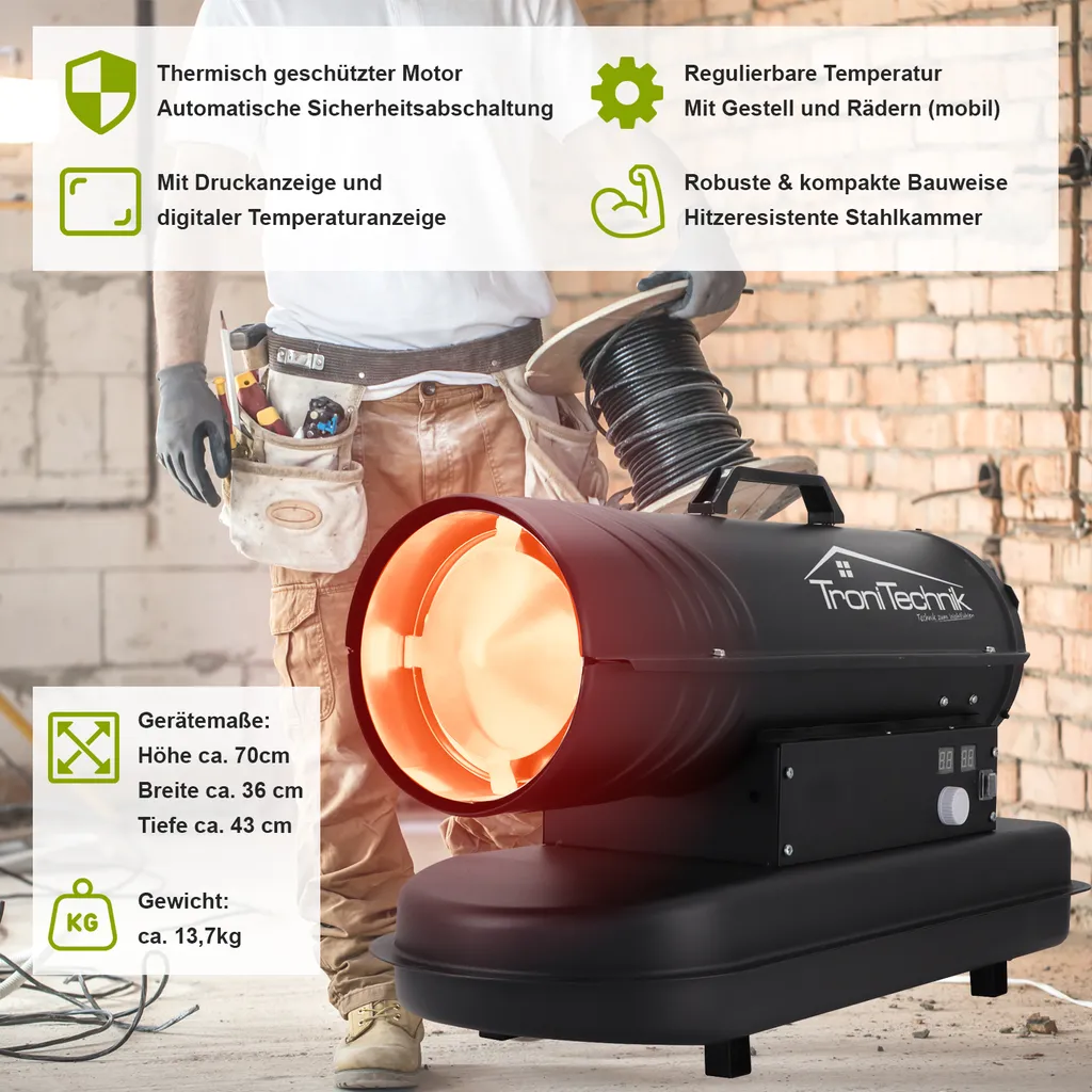 TroniTechnik TT-HK-241 Heizkanone Dieselkanone Heizlüfter 20kW Mit Tragegriff 6 TroniTechnik TT-HK-241 Heizkanone Dieselkanone Heizlüfter 20kW Mit Tragegriff – Bild 4
