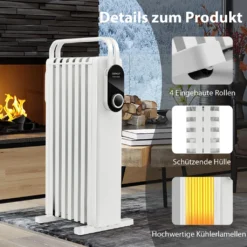 COSTWAY 1500W Ölradiator 5-35℃ Für 20m² Mit 3 Heizstufen Ölheizung Elektrisch 7 Rippen Energiesparend, Heizkörper Mobil, Überhitzungsschutz Weiß 16 COSTWAY 1500W Ölradiator 5-35℃ Für 20m² Mit 3 Heizstufen Ölheizung Elektrisch 7 Rippen Energiesparend, Heizkörper Mobil, Überhitzungsschutz Weiß -De'Longhi || Rowenta Verkaufsgeschäft 9765386b16d3d408d819095e6301c050