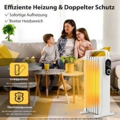 COSTWAY 1500W Ölradiator 5-35℃ Für 20m² Mit 3 Heizstufen Ölheizung Elektrisch 7 Rippen Energiesparend, Heizkörper Mobil, Überhitzungsschutz Weiß 13 COSTWAY 1500W Ölradiator 5-35℃ Für 20m² Mit 3 Heizstufen Ölheizung Elektrisch 7 Rippen Energiesparend, Heizkörper Mobil, Überhitzungsschutz Weiß -De'Longhi || Rowenta Verkaufsgeschäft 9a14dfc0b95ec6ca1dbf5c173ababf4d