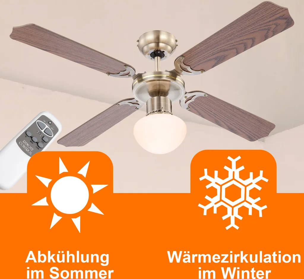 Deckenventilator Mit Fernbedienung Und Licht Ventilator Lampe Holz Optik 106 Cm 6 Deckenventilator Mit Fernbedienung Und Licht Ventilator Lampe Holz Optik 106 Cm – Bild 4