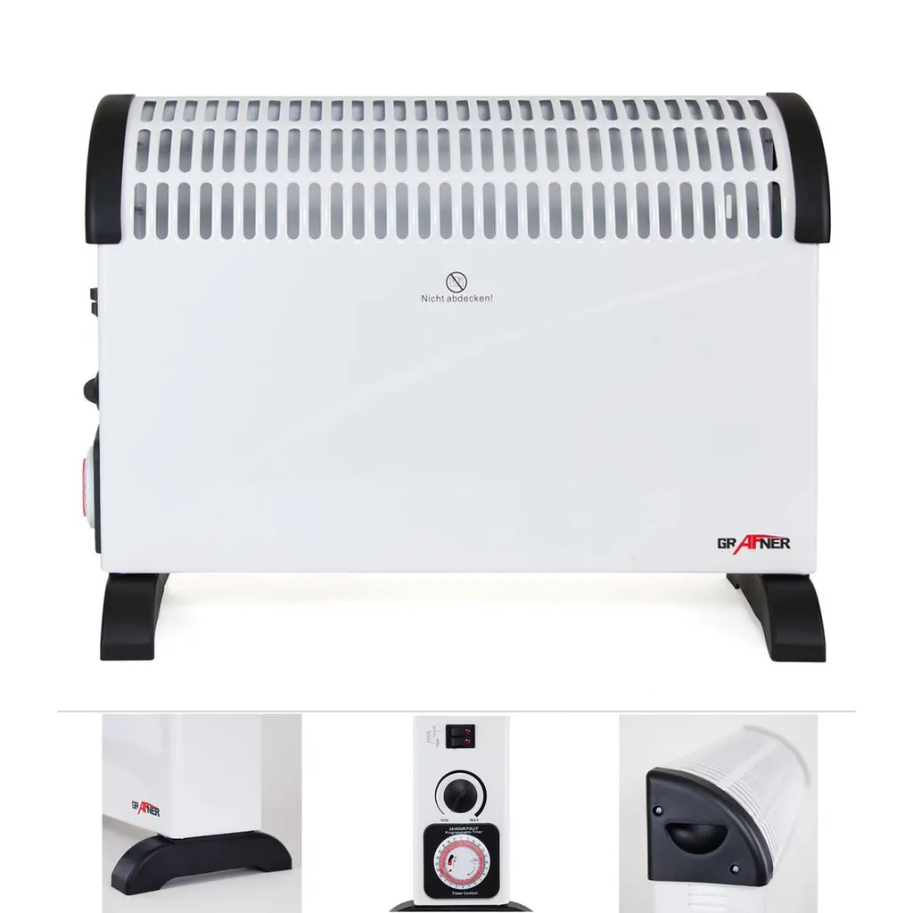 Grafner® Elektroheizung Konvektor Mobiles Heizgerät 2000W Timer Energiesparend Elektro Heizer 9 Grafner® Elektroheizung Konvektor Mobiles Heizgerät 2000W Timer Energiesparend Elektro Heizer – Bild 7