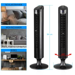 Monzana Turmventilator Fernbedienung 3 Geschwindigkeitsstufen Timer 70° Oszillation Flüsterleise Ventilator Standventilator, Farbe:schwarz -De'Longhi || Rowenta Verkaufsgeschäft a0bc99af5ee1cd7ab737912ca138c6d9