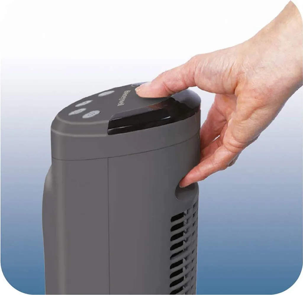 Honeywell HYF1101E4 Comfort Control Turmventilator, 55°-Oszillation, Timer, 3 Stufen, 36 Watt, Anthrazit 5 Honeywell HYF1101E4 Comfort Control Turmventilator, 55°-Oszillation, Timer, 3 Stufen, 36 Watt, Anthrazit – Bild 3