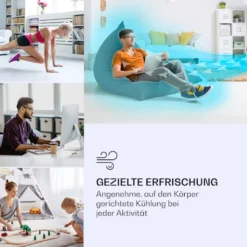 Klarstein Skyscaper Ice Smart Klimaanlage 4-in-1: Luftkühler, Ventilator, Luftbefeuchter & Ionisation - WiFi - 6 L Wassertank - Oszillation - 30 W - 210 M³/h - Timer - Klimagerät Ohne Abluftschlauch - Mobiles Klimagerät -De'Longhi || Rowenta Verkaufsgeschäft a3db1cf77df387c0c14725afcfae9f1a 1