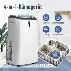 Merax 4in1 Mobile Klimagerät 12000 BTU Klimaanlage Mit Fernbedienung Und APP-Steuerung (WiFi), Klimaanlage Mit Ventilationsfunktion + Kühlen + 24h-Timer Für Räume Bis 100 M³[EEK A] -De'Longhi || Rowenta Verkaufsgeschäft a780aa9fd9a3a1025562e379208dda9a
