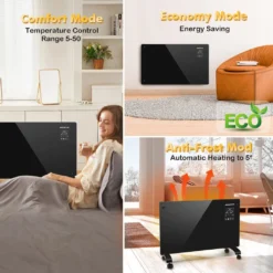 Aigostar Elektroheizung, Elektro Glasheizung, Konvektor-Heizung, LED Touchscreen Einstellbare Temperatur, 2000 W -De'Longhi || Rowenta Verkaufsgeschäft ade9369e804af2e74ddf4ac0f393379f