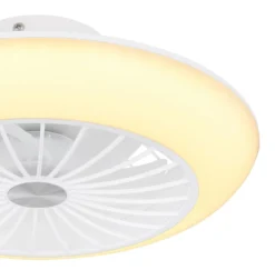 Globo Lighting Deckenventilator Metall Weiß, Matt, Kunststoff Opal, Kunststoff Weiß, Mehrere Stufen über Wandschalter, Memoryfunktion, Weitere Funktionen: NEW, 3 Stufen: Licht/Ventilator/beides, Max. Motorleistung 5W, Optimale Raumnutzung 7m², Abkühlung, Geschwindigkeitsstufen 1500 RPM, ø: 300mm, H: 120mm, Inkl. LED 18W 230V, 2100lm Source, 1400lm Output, 3000K -De'Longhi || Rowenta Verkaufsgeschäft aeb320e0f84f9e7de92a69782ed098d3