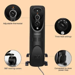 Aigostar Ölradiator Energiesparend 2500W Elektrische Heizung Mobile Ölgefüllter Elektro Heizkörper, Radiator 13 Rippen, 3 Heizstufen, Thermostat Überhitzungsschutz, Schwarz 11 Aigostar Ölradiator Energiesparend 2500W Elektrische Heizung Mobile Ölgefüllter Elektro Heizkörper, Radiator 13 Rippen, 3 Heizstufen, Thermostat Überhitzungsschutz, Schwarz -De'Longhi || Rowenta Verkaufsgeschäft b25e3d1696045aade67d7955bdffd526