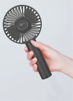 Goobay Tragbarer Handventilator Mit Standfuß - Geräuschlos, Wiederaufladbar - Mit Akku (2000mAh) Und Ladekabel, Schwarz -De'Longhi || Rowenta Verkaufsgeschäft b433efc7d8c94241fd84f59fa7dc7f21