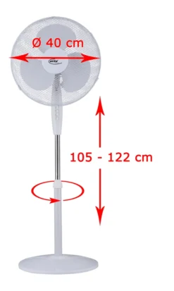 Elta Standventilator 45W Weiß Ventilator Oszillation 122cm Lüfter Luftkühler 11 Elta Standventilator 45W Weiß Ventilator Oszillation 122cm Lüfter Luftkühler -De'Longhi || Rowenta Verkaufsgeschäft b6e834516ff2d169993051f2972d71fe