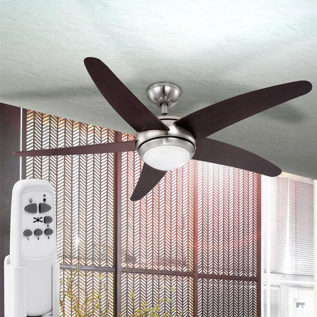 Globo Lighting VENTILATOR Metall Nickel Matt, MDF Wenge, Glas Opal, Fernbedienung, Batterie Inkludiert 2x AAA,, Max. Motorleistung 55W, Optimale Raumnutzung 30m², Abkühlung, Aufheizen, Geschwindigkeitsstufen 80/95/170 RPM, ø: 1320mm, H: 372mm, Exkl. 1x E14 60W 230V 13 Globo Lighting VENTILATOR Metall Nickel Matt, MDF Wenge, Glas Opal, Fernbedienung, Batterie Inkludiert 2x AAA,, Max. Motorleistung 55W, Optimale Raumnutzung 30m², Abkühlung, Aufheizen, Geschwindigkeitsstufen 80/95/170 RPM, ø: 1320mm, H: 372mm, Exkl. 1x E14 60W 230V – Bild 11